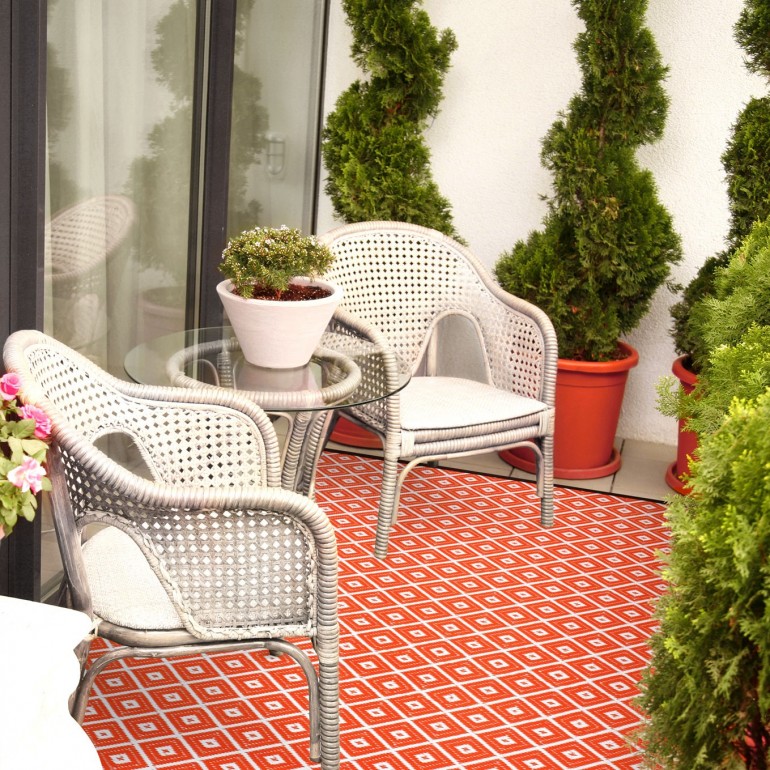 Tappeto "Mille e una Notte" in plastica reversibile, adatto per interni ed esterni,  resistente alle intemperie