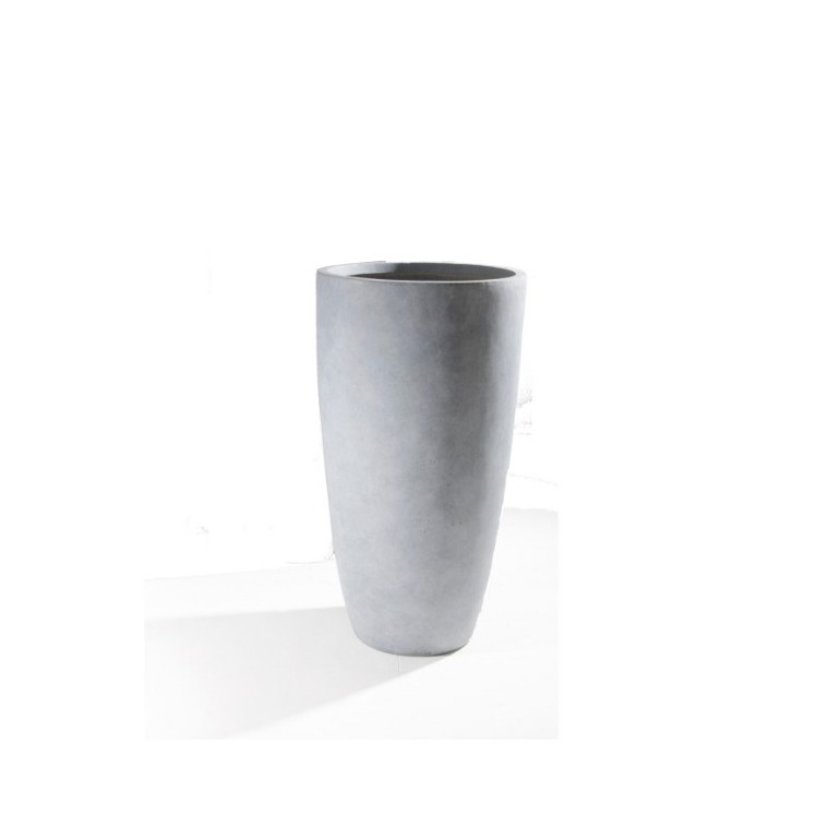 Vaso in Argilla mista Fibra di Vetro STONE, colore GRIGIO CHIARO
