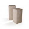 Set di 2 Vasi in Argilla mista Fibra di Vetro ROQUEBRUNE, colore BEIGE
