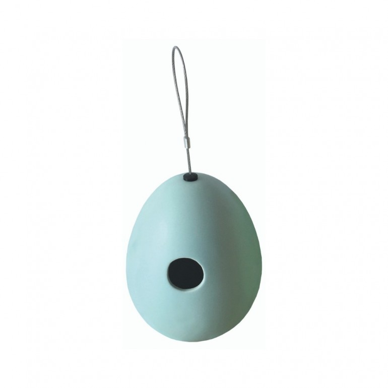 Casetta per Uccellini da appendere, in Ceramica, con Gancio in metallo Casetta per Uccellini da appendere, in Ceramica, con Gancio in metallo